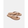 Tongs en cuir sable - Boyfriend - Tkees