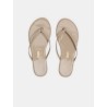 Tongs vernies en cuir sable - Glosses - Tkees
