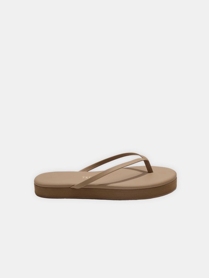 Sandales compensées sable - Lily platforms - Tkees