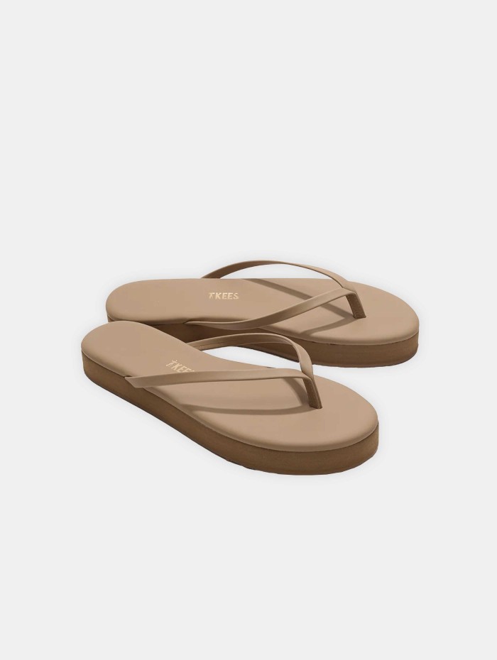 Sandales compensées sable - Lily platforms - Tkees