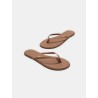 Tongs en cuir camel - Lily nudes - Tkees