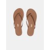 Tongs en cuir camel - Lily nudes - Tkees