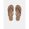 Tongs en cuir sable - Boyfriend - Tkees