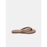 Tongs en cuir sable - Boyfriend - Tkees