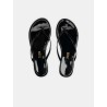 Tongs vernies en cuir noires - Glosses Licoric - Tkees