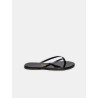 Tongs vernies en cuir noires - Glosses Licoric - Tkees