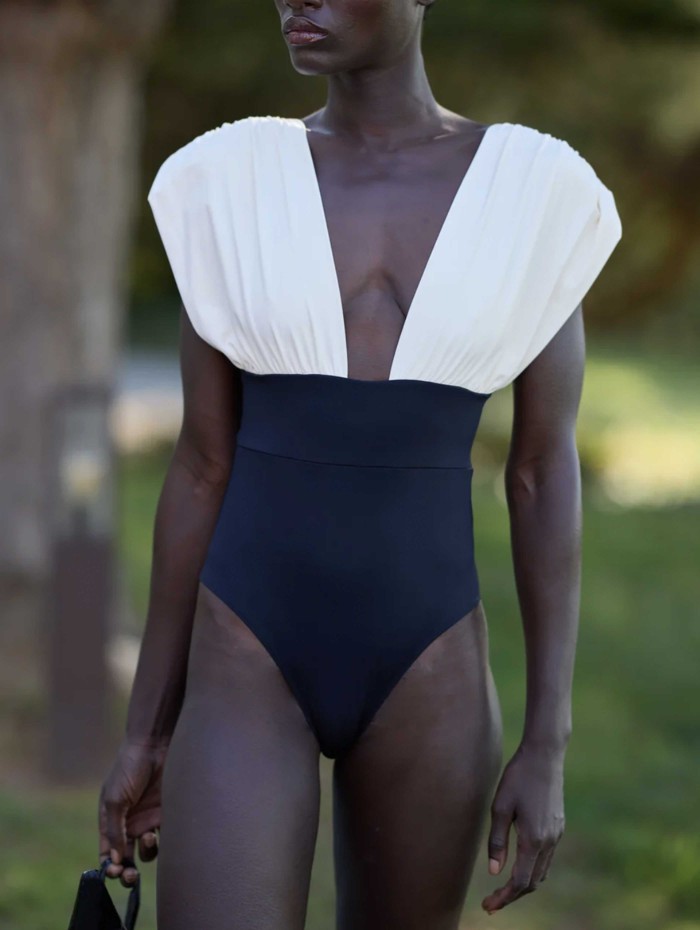 Maillot une pièce noir et blanc - Monceau - Maiô Paris