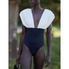 Maillot une pièce noir et blanc - Monceau - Maiô Paris