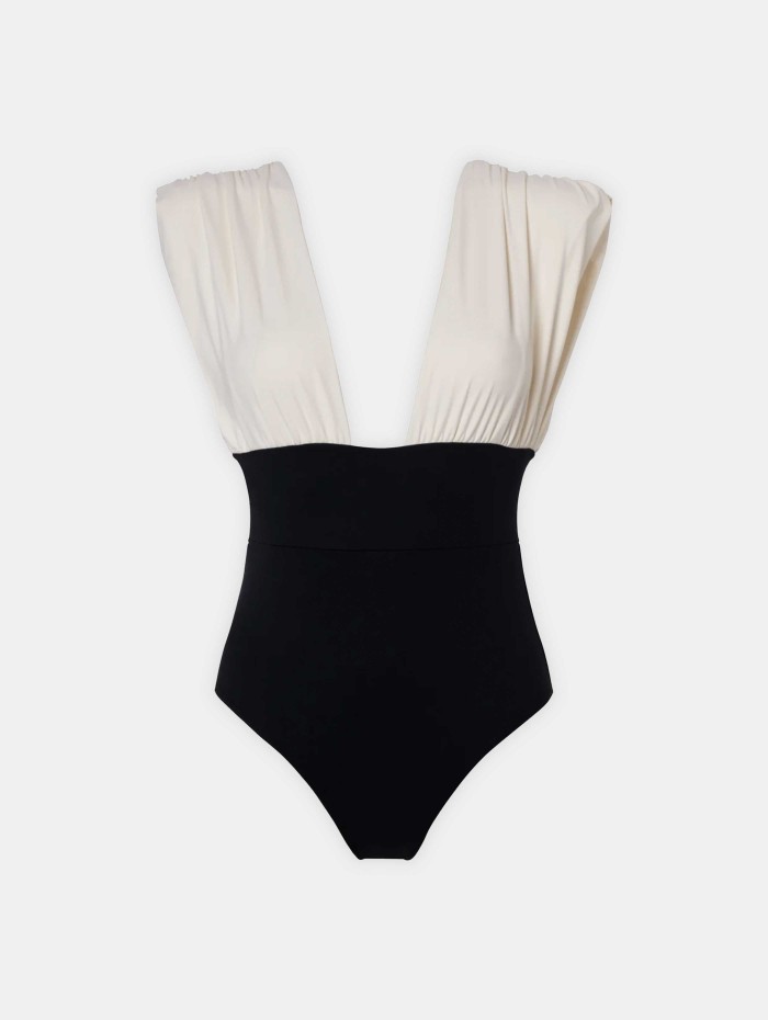 Maillot une pièce noir et blanc - Monceau - Maiô Paris