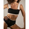 Maillot de bain noir et crème - Alma - Maiô Paris