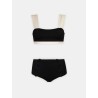 Maillot de bain noir et crème - Alma - Maiô Paris