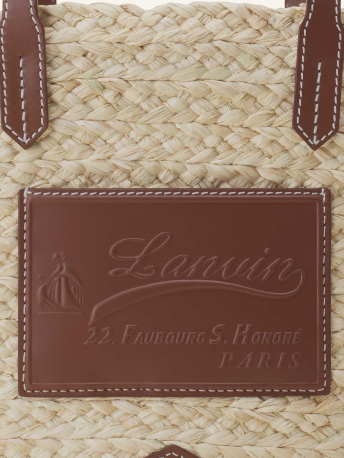 Sac en paille et en cuir - Catch - Lanvin