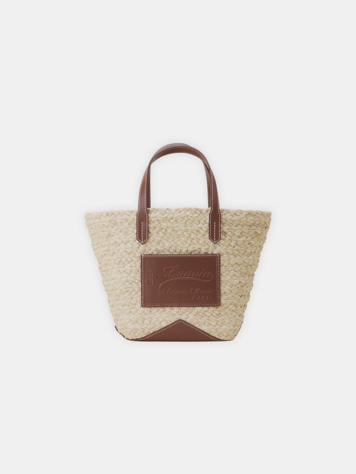 Sac en paille et en cuir - Catch - Lanvin