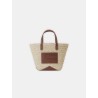 Sac en paille et en cuir - Catch - Lanvin