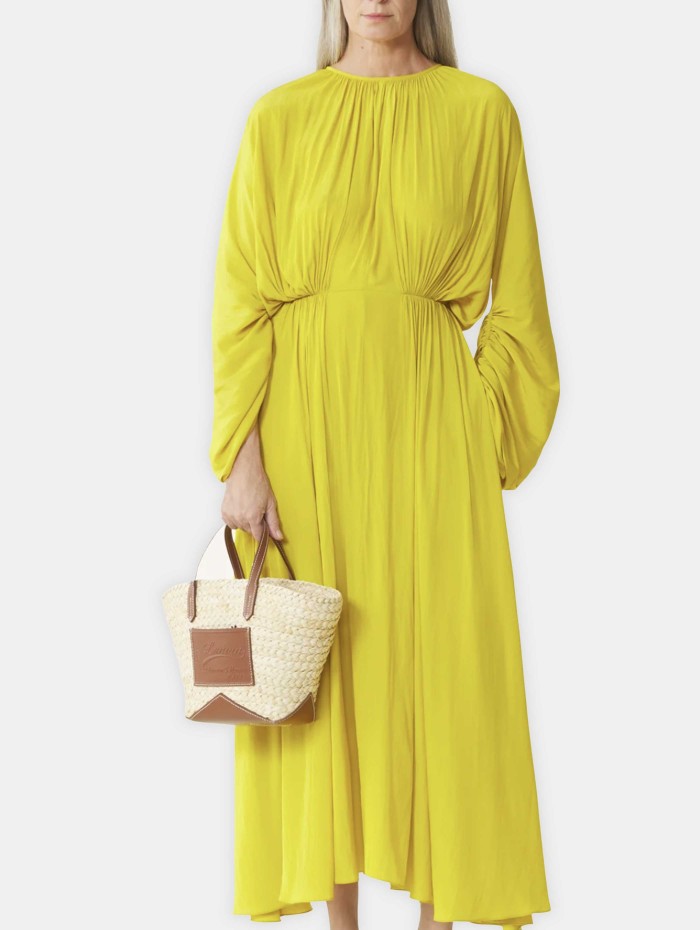 Sac en paille et en cuir - Catch - Lanvin