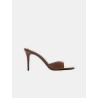 Mules à talons en cuir chocolat - Lidylle 85 - Maison Ernest