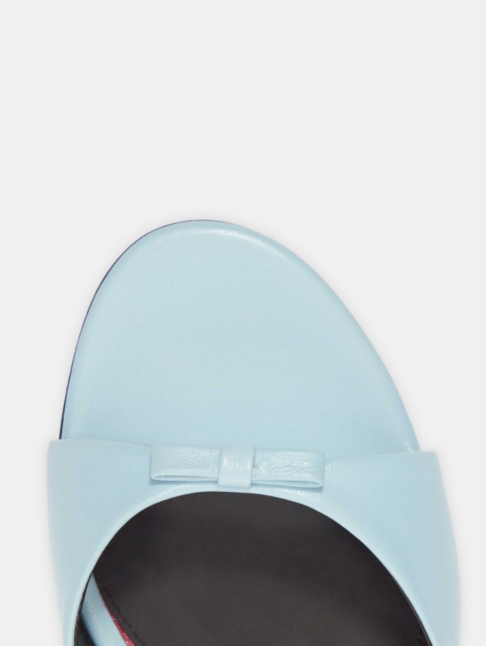 Mules à talons bleues – Lydalia 75 - Maison Ernest