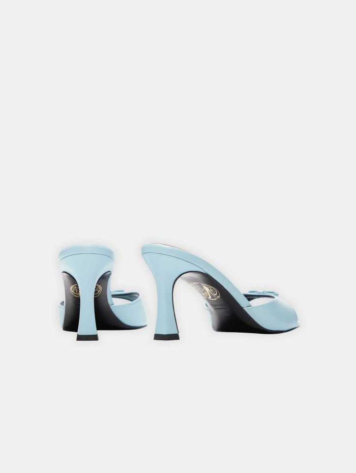 Mules à talons bleues – Lydalia 75 - Maison Ernest