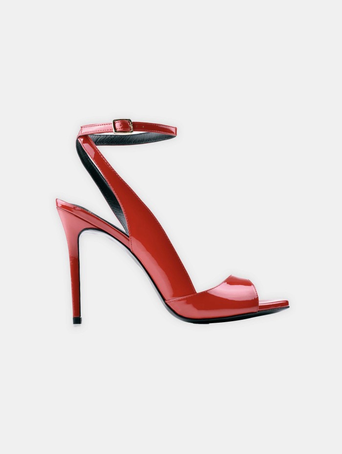Sandales à talons vernis rouge - Flavien 100 - Maison Ernest