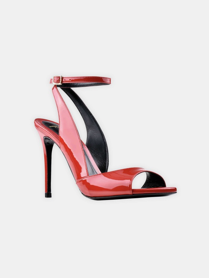 Sandales à talons vernis rouge - Flavien 100 - Maison Ernest