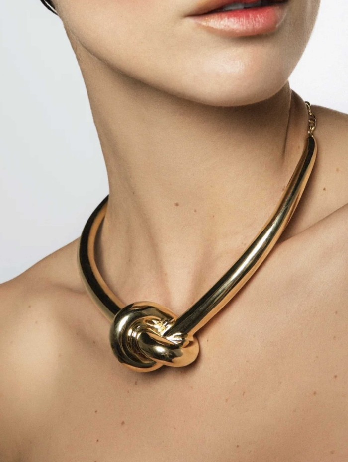 Collier rigide noeud - Elle - Vivynrosa