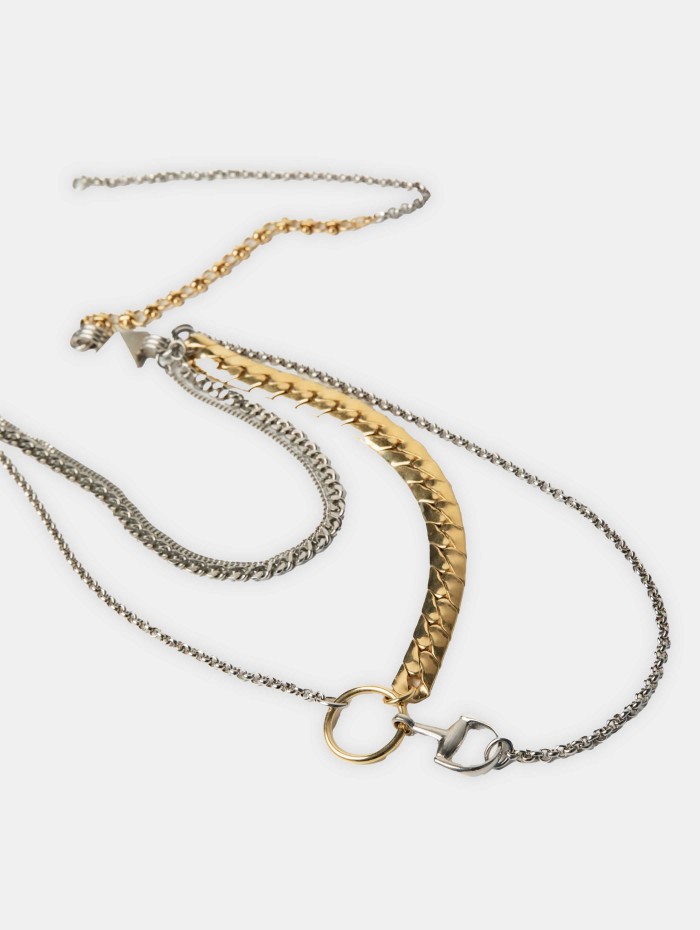 Collier multichaînes asymétrique - Berry - Vivynrosa