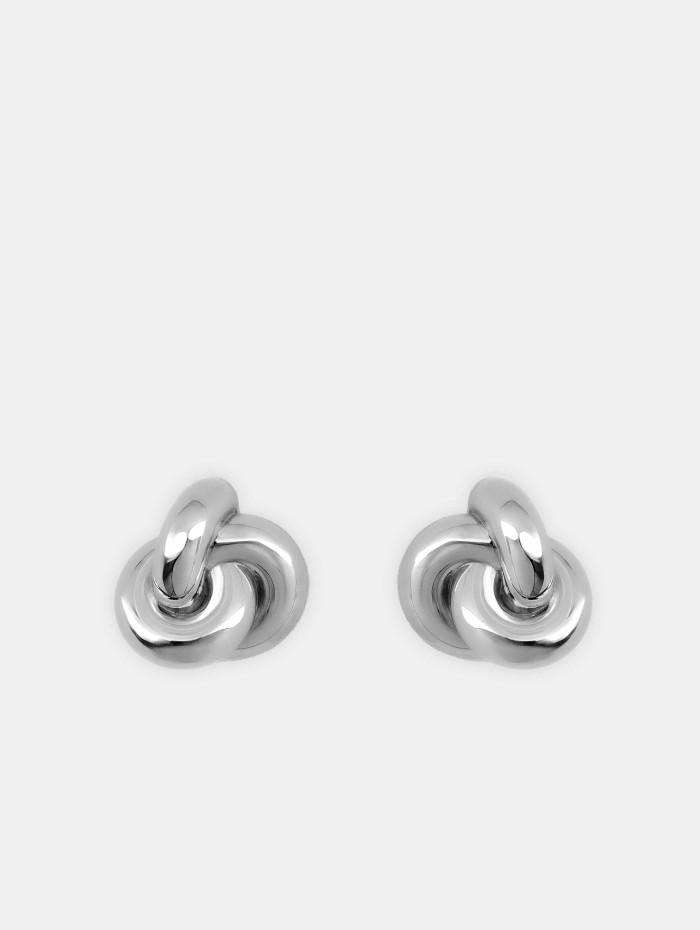 Boucles d'oreilles maxi noeud argent XL - Genna - Vivynrosa