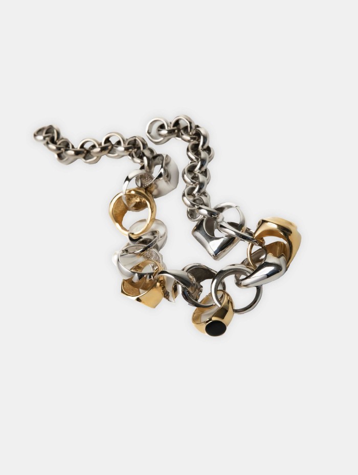 Collier anneaux entrelacés bicolore - Venus - Vivynrosa