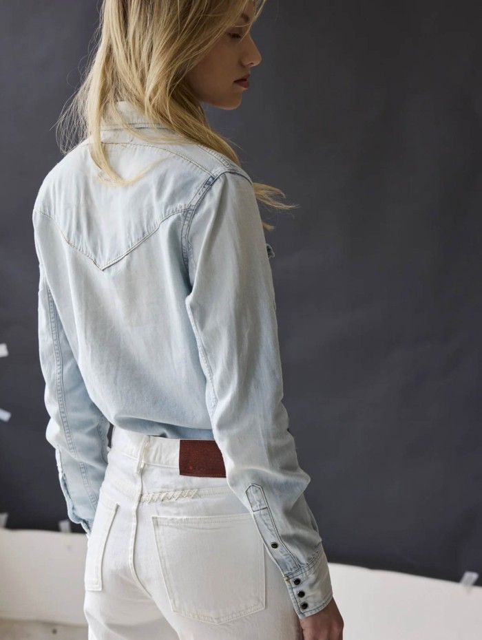 Chemise en denim japonais - Sora - Boro denim