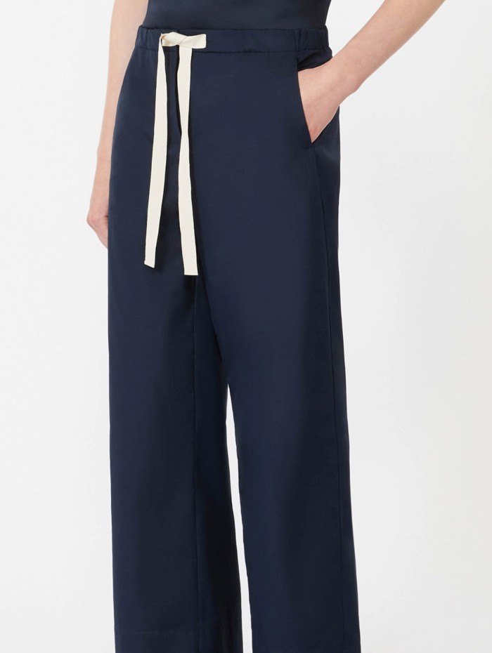 Pantalon en coton droit navy - Smmargento - Max Mara