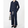 Pantalon en coton droit navy - Smmargento - Max Mara