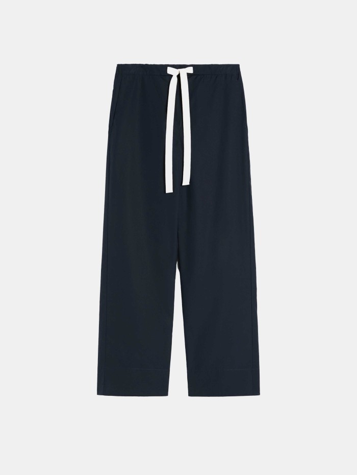 Pantalon en coton droit navy - Smmargento - Max Mara