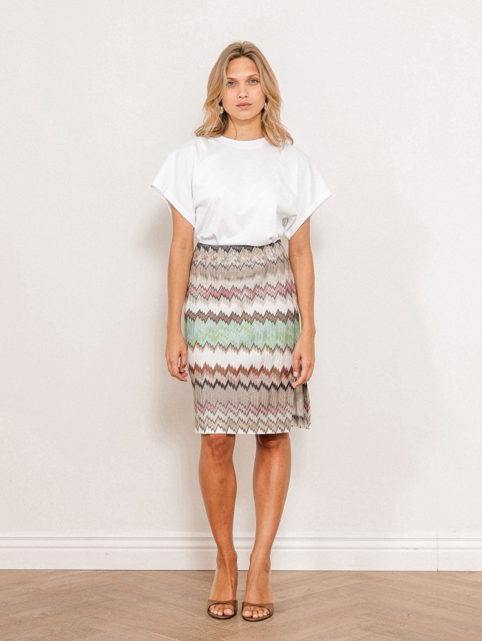 Jupe midi en viscose lamé - Missoni