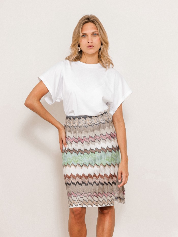 Jupe midi en viscose lamé - Missoni