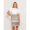 Jupe midi en viscose lamé - Missoni