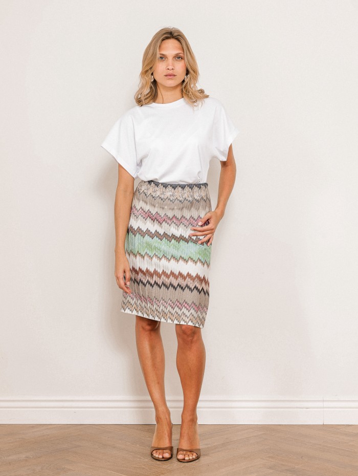 Jupe midi en viscose lamé - Missoni