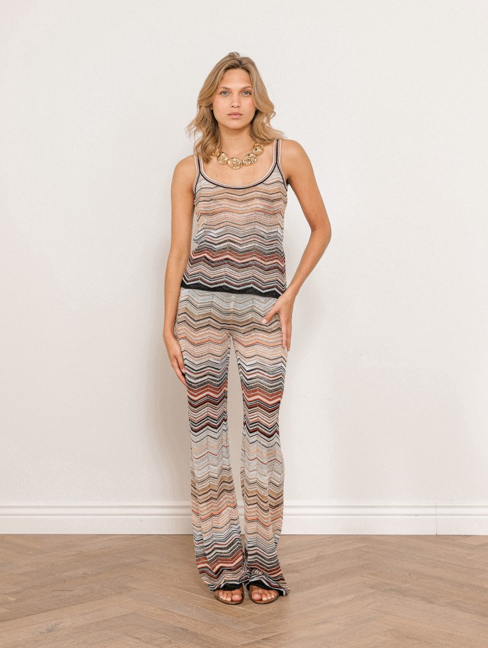 Pantalon taille haute - Zigzag - Missoni