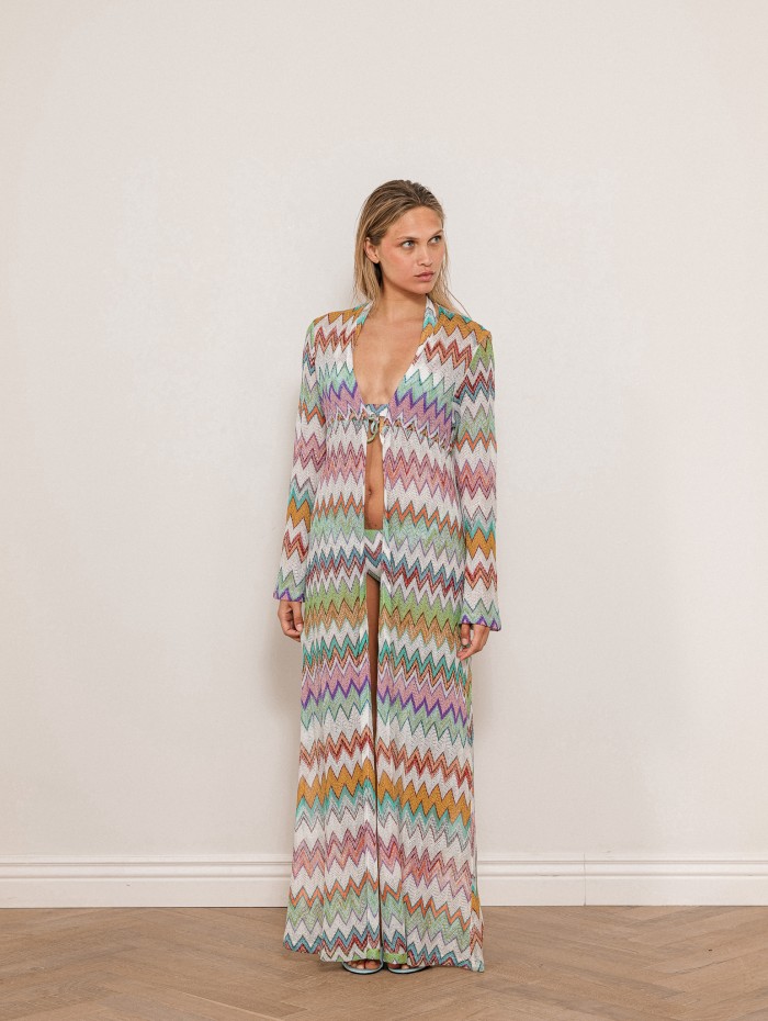 Paréo long en viscose multicouleur - Long cover up - Missoni