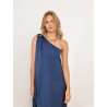 Robe charmeuse une épaule navy - Mona - 26 Avenue