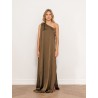 Robe charmeuse une épaule kaki - Mona - 26 Avenue