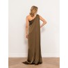 Robe charmeuse une épaule kaki - Mona - 26 Avenue