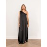 Robe charmeuse une épaule noire - Mona - 26 Avenue