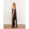 Robe charmeuse une épaule noire - Mona - 26 Avenue