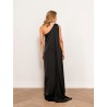 Robe charmeuse une épaule noire - Mona - 26 Avenue