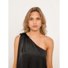 Robe charmeuse une épaule noire - Mona - 26 Avenue