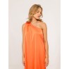 Robe charmeuse une épaule mandarine - Mona - 26 Avenue