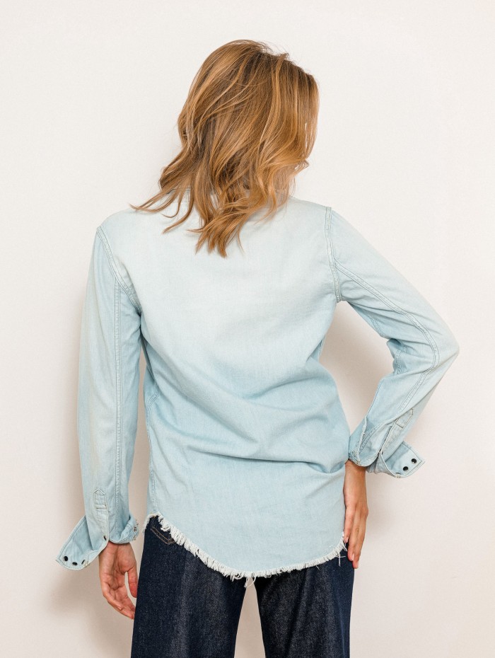 Chemise en denim japonais - Sora - Boro denim