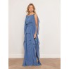 Robe longue en soie - Ruffles long dress - Lanvin