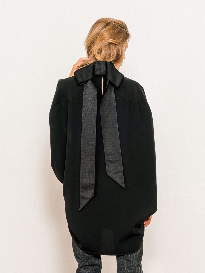 Cape col montant - Noeud - Lanvin
