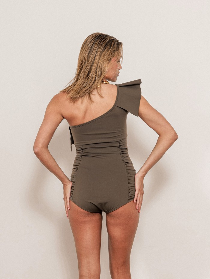 Maillot de bain une pièce taupe Orsay - Maio - Mademoiselle Pearl